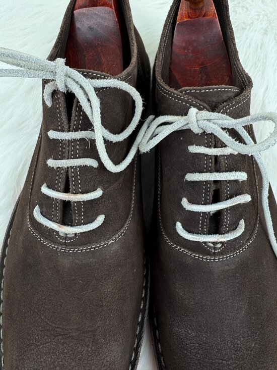 Heschung 1934 Veritable Cousu Suede Oxford Shoes Brown Red Sole US 11.5 main image 10